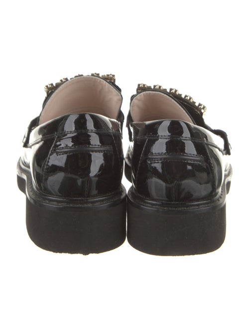 Roger Vivier Patent Leather Crystal Embellishments Loafers