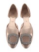 Roger Vivier Satin Crystal Embellishments D'Orsay Flats
