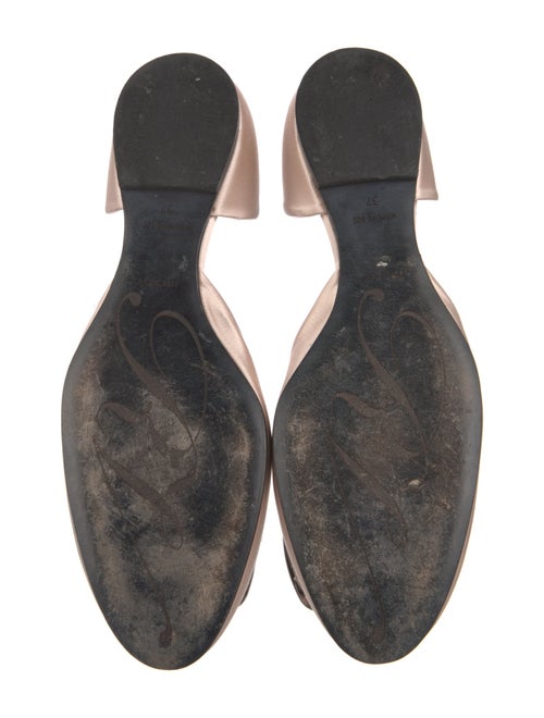 Roger Vivier Satin Crystal Embellishments D'Orsay Flats