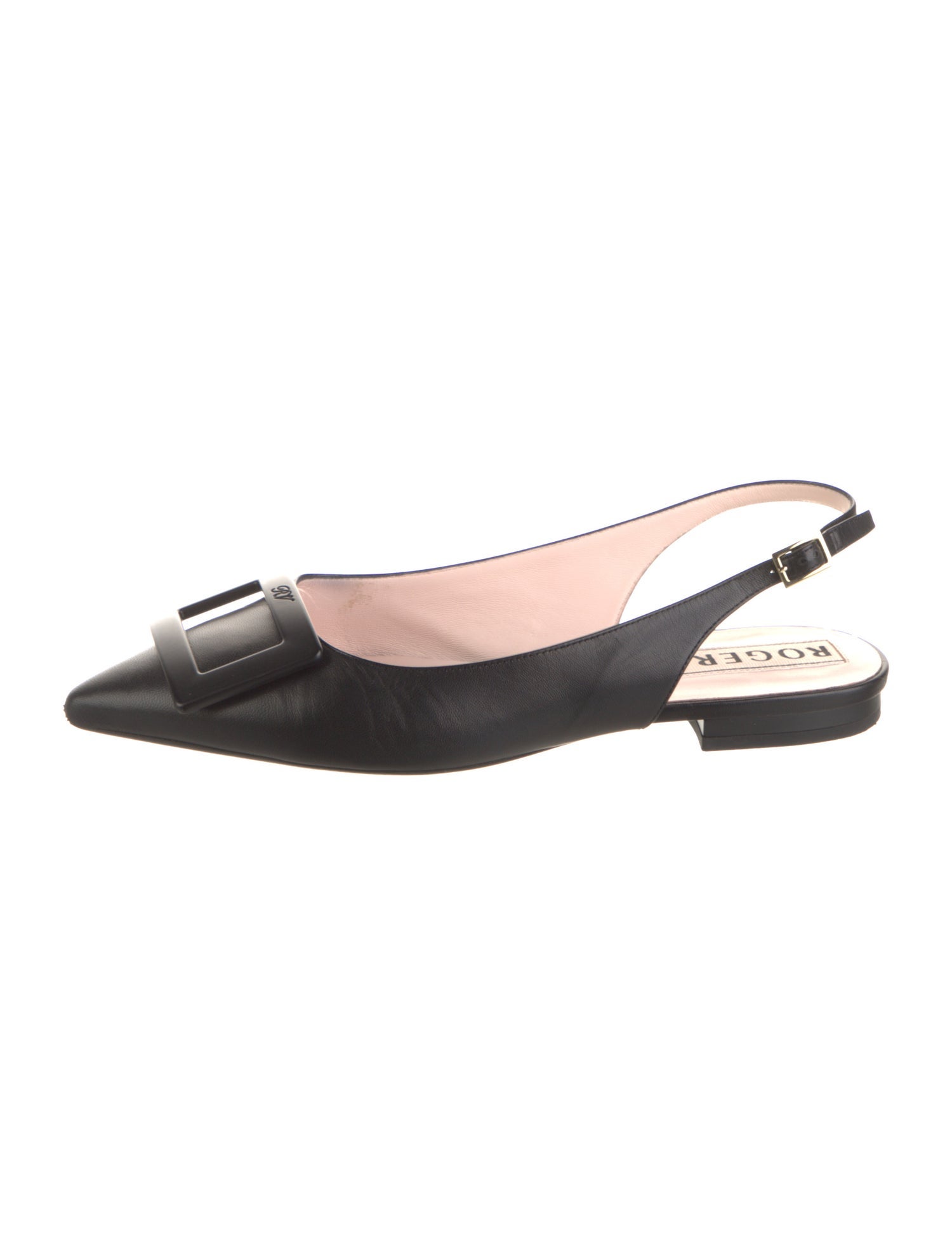Roger Vivier Leather Slingback Flats