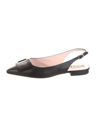 Roger Vivier Leather Slingback Flats