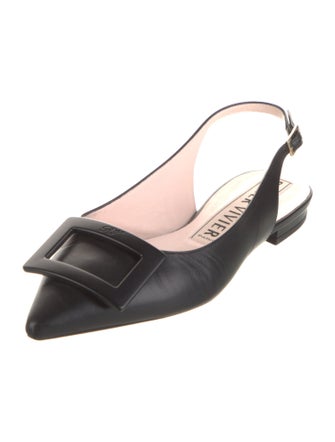 Roger Vivier Leather Slingback Flats