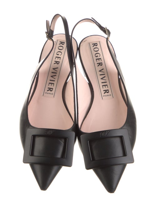 Roger Vivier Leather Slingback Flats