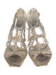 Roger Vivier Snakeskin Animal Print T-Strap Sandals