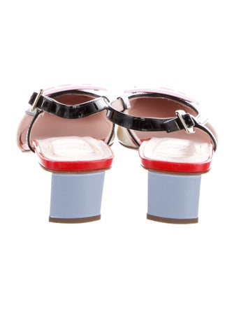 Roger Vivier Patent Leather Slingback Pumps