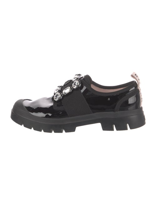 Roger Vivier Patent Leather Crystal Embellishments Oxfords