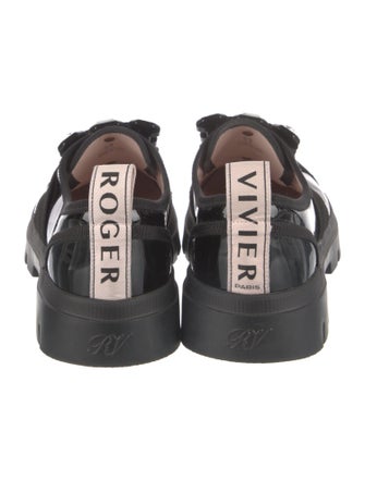 Roger Vivier Patent Leather Crystal Embellishments Oxfords