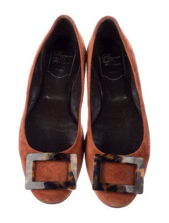 Roger Vivier Suede Ballet Flats