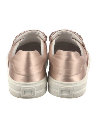 Roger Vivier Satin Crystal Embellishments Sneakers
