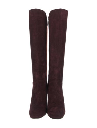 Roger Vivier Suede Colorblock Pattern Boots