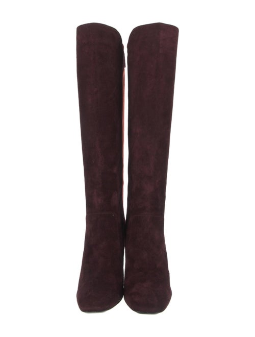 Roger Vivier Suede Colorblock Pattern Boots