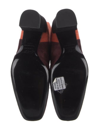 Roger Vivier Suede Colorblock Pattern Boots