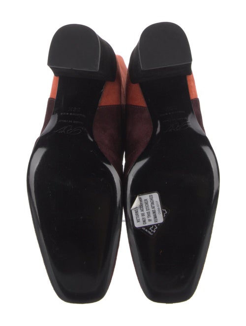 Roger Vivier Suede Colorblock Pattern Boots