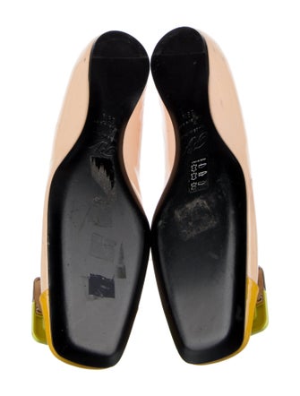 Roger Vivier Signature Logo Patent Leather Ballet Flats