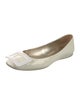 Roger Vivier Patent Leather Studded Accents Ballet Flats