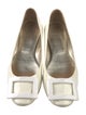 Roger Vivier Patent Leather Studded Accents Ballet Flats