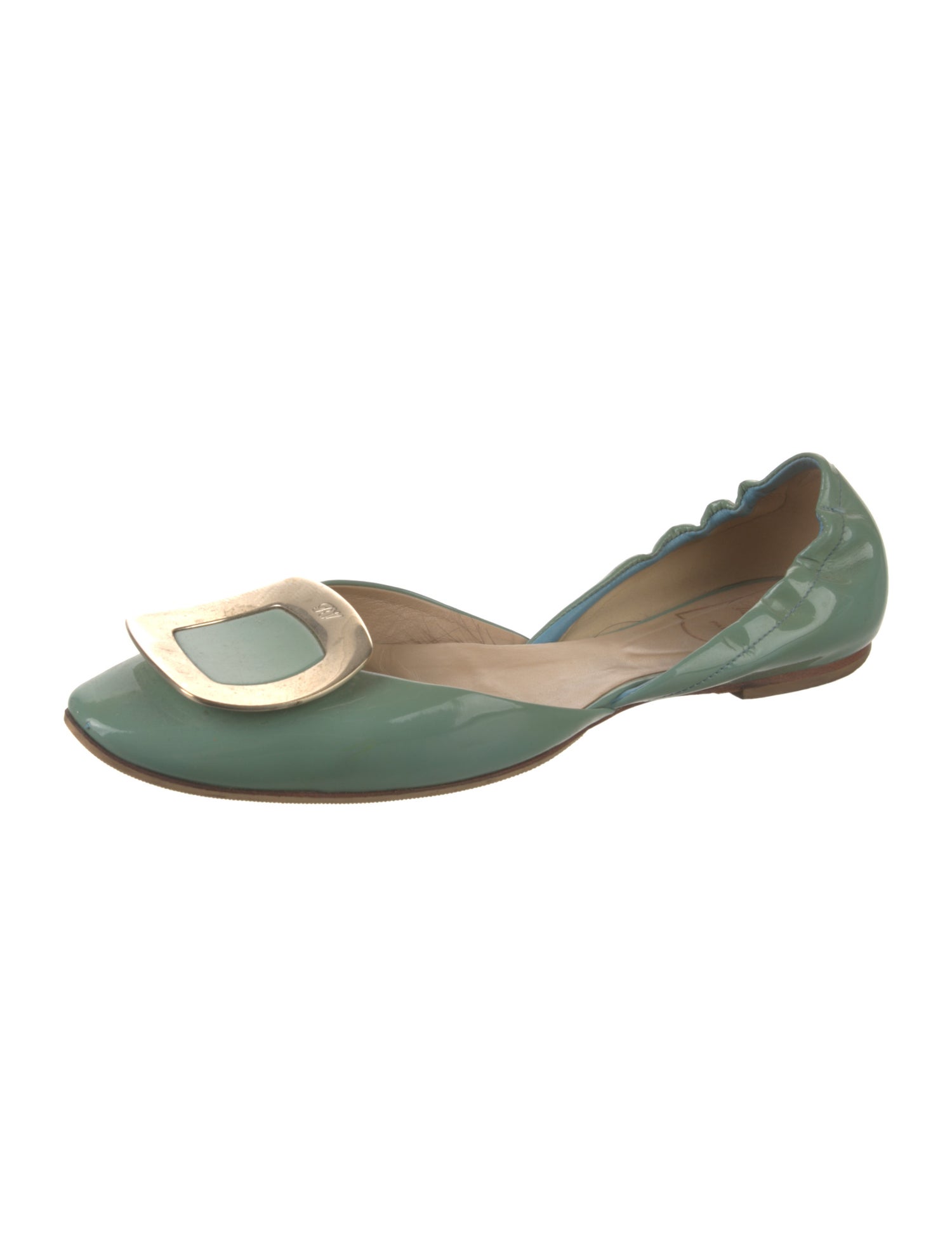 Roger Vivier Patent Leather D'Orsay Flats