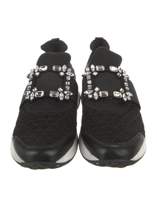 Roger Vivier Mesh Crystal Embellishments Sneakers