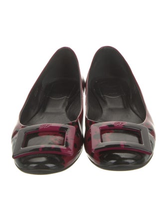 Roger Vivier Patent Leather Printed Flats