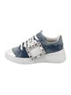 Roger Vivier Denim Colorblock Pattern Sneakers