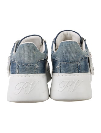 Roger Vivier Denim Colorblock Pattern Sneakers