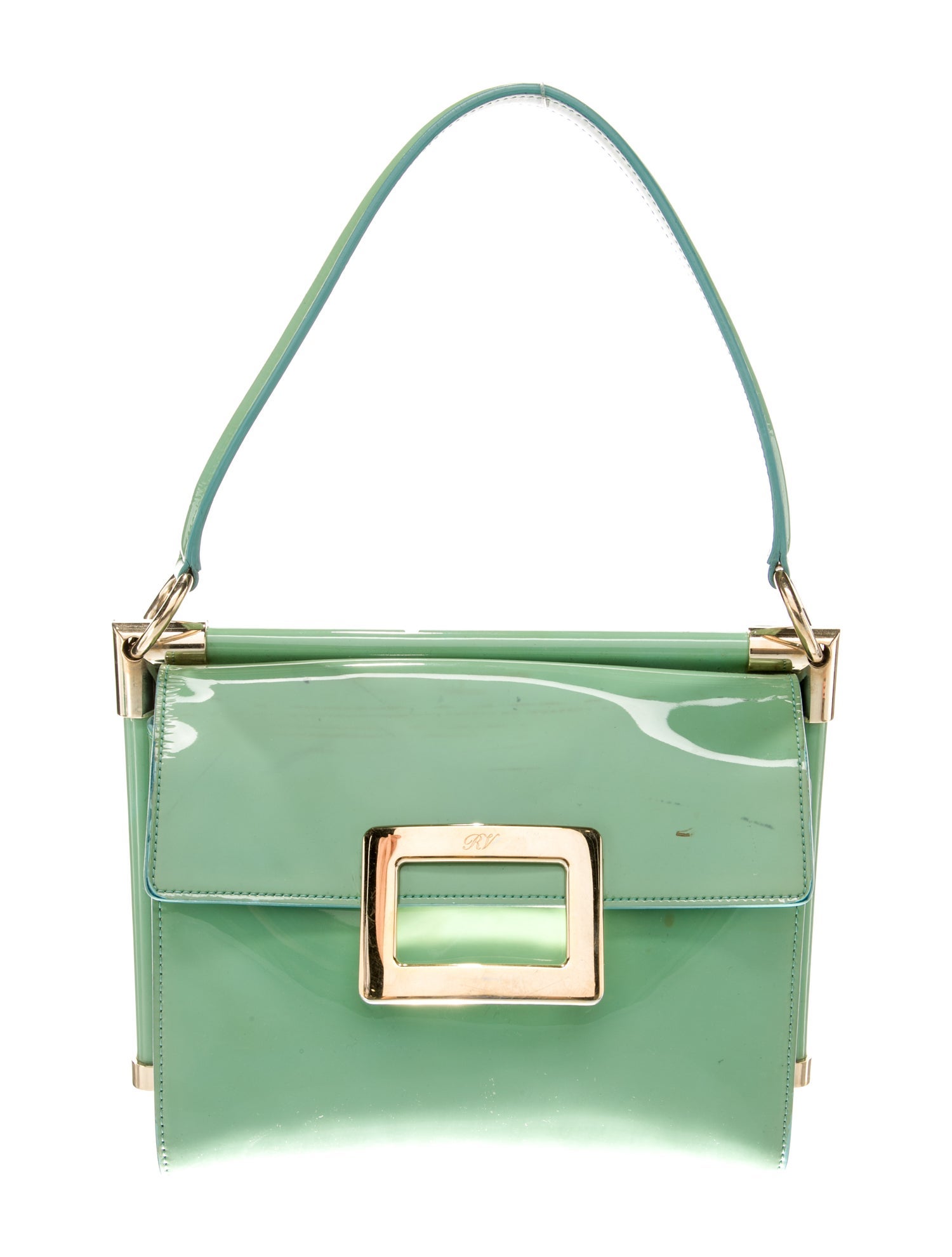 Roger Vivier Patent Leather Top Handle Bag