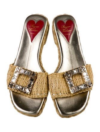 Roger Vivier Raffia Patterned Espadrilles