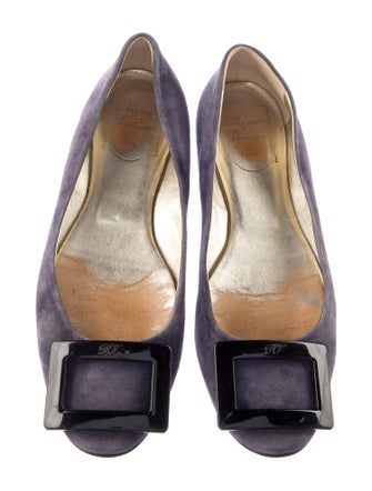 Roger Vivier Suede Ballet Flats