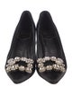 Roger Vivier Satin Crystal Embellishments Pumps