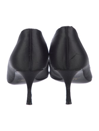 Roger Vivier Satin Crystal Embellishments Pumps
