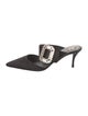 Roger Vivier Satin Crystal Embellishments Mules
