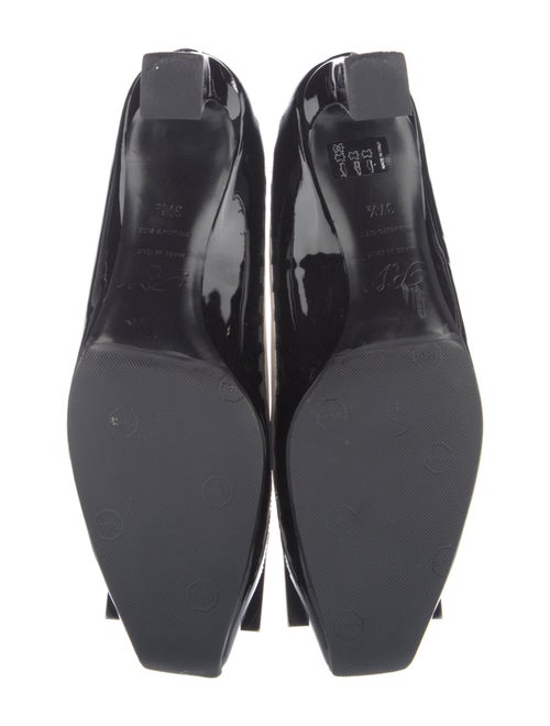 Roger Vivier Patent Leather Colorblock Pattern Flats