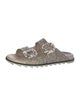Roger Vivier Leather Tweed Pattern Slides