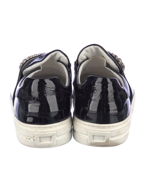 Roger Vivier Patent Leather Crystal Embellishments Sneakers