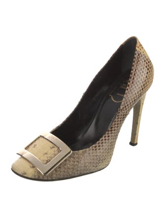 Roger Vivier Snakeskin Animal Print Pumps