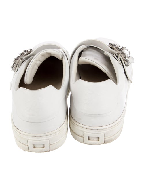 Roger Vivier Leather Crystal Embellishments Sneakers