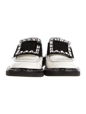 Roger Vivier Patent Leather Crystal Embellishments Loafers