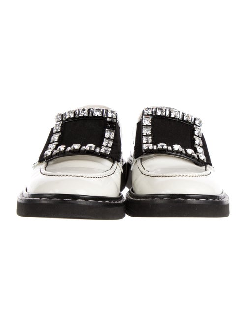 Roger Vivier Patent Leather Crystal Embellishments Loafers