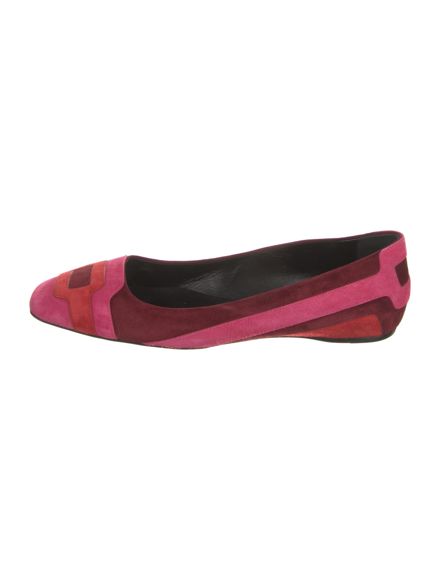 Roger Vivier Suede Printed Ballet Flats