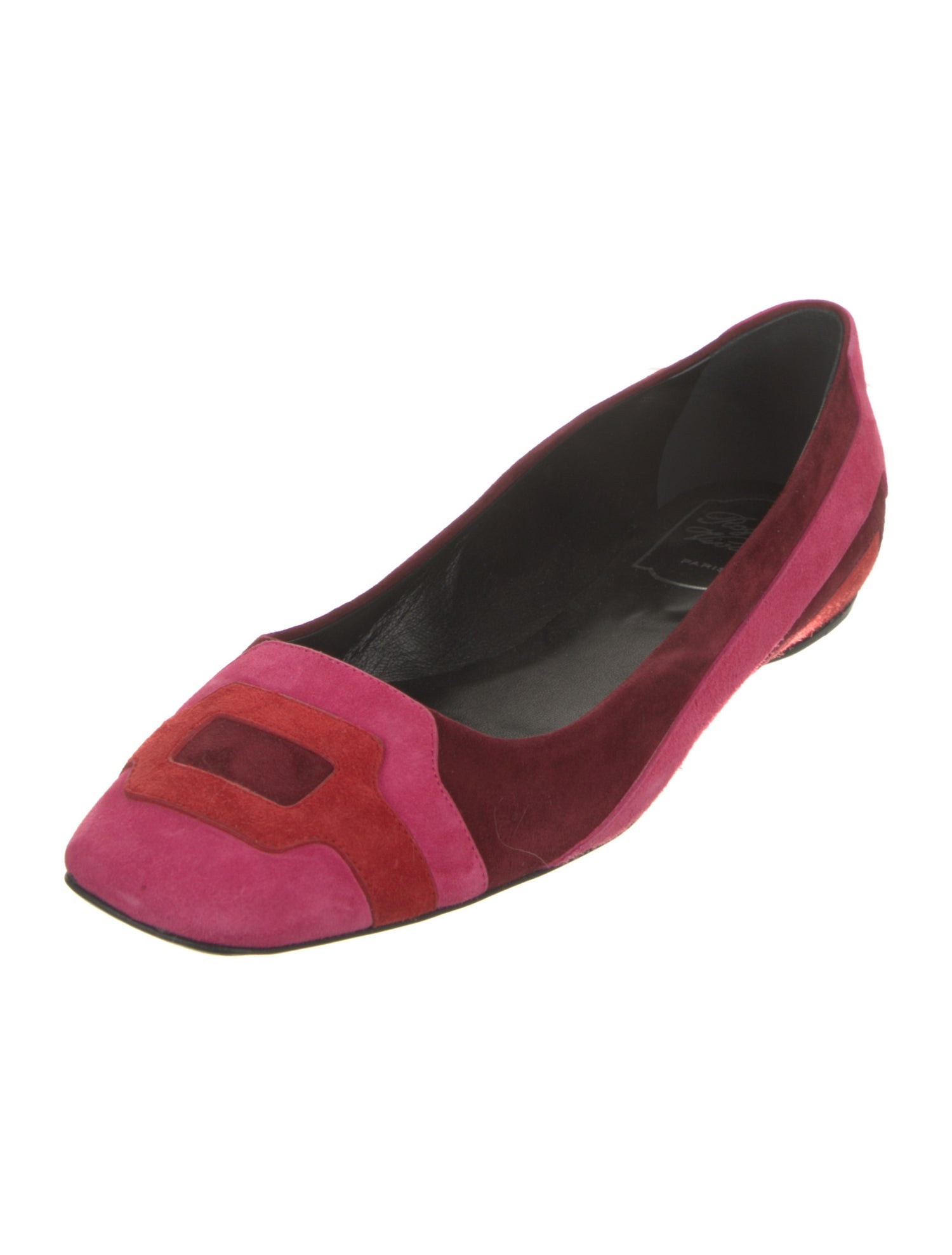 Roger Vivier Suede Printed Ballet Flats