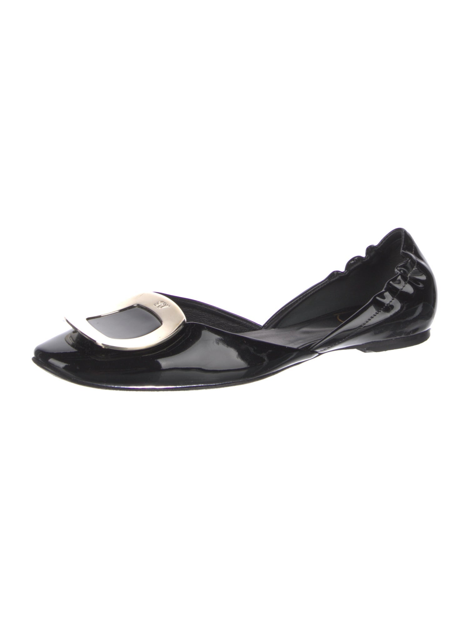 Roger Vivier Patent Leather D'Orsay Flats