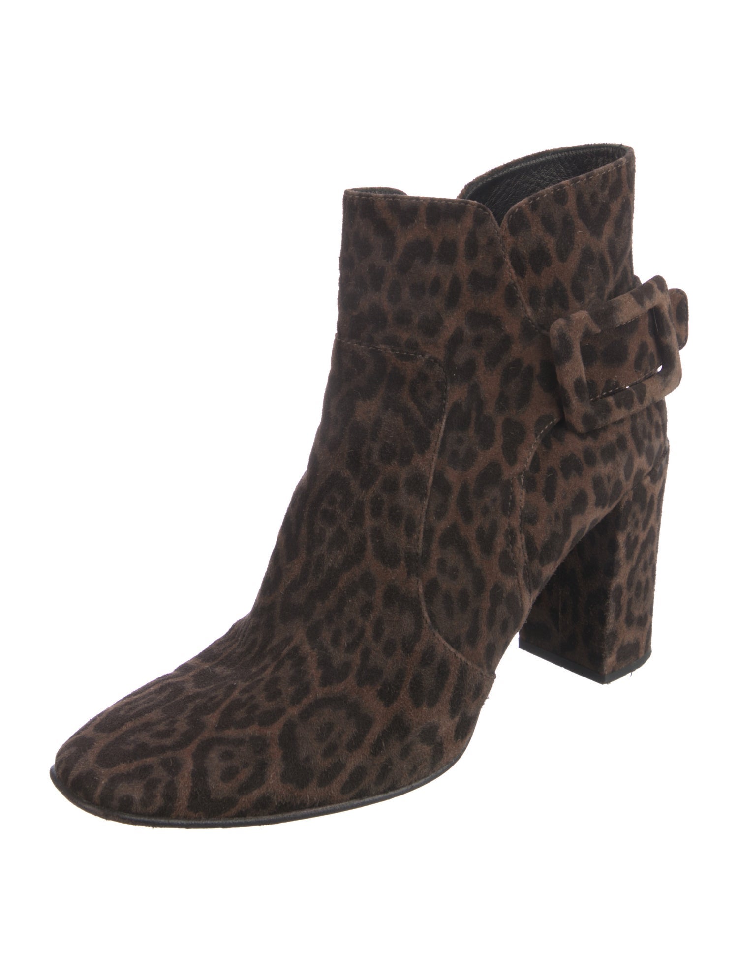 Roger Vivier Suede Animal Print Boots