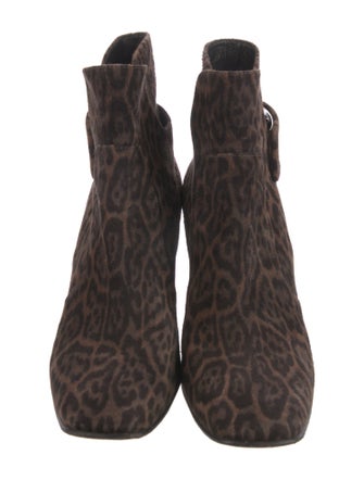 Roger Vivier Suede Animal Print Boots