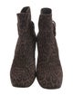 Roger Vivier Suede Animal Print Boots