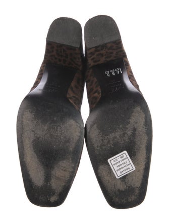 Roger Vivier Suede Animal Print Boots