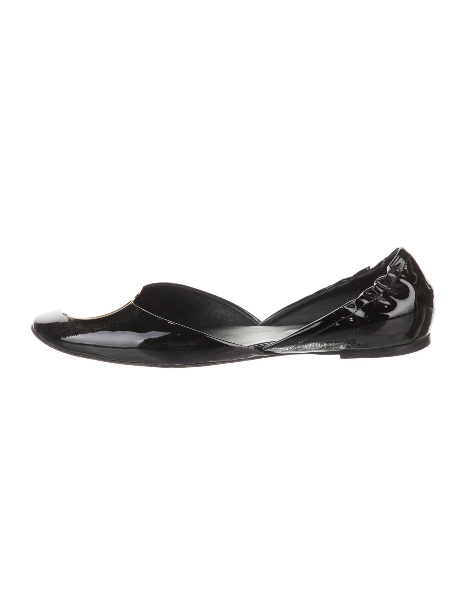 Roger Vivier Patent Leather D'Orsay Flats