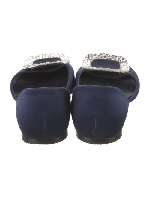 Roger Vivier Satin Crystal Embellishments D'Orsay Flats