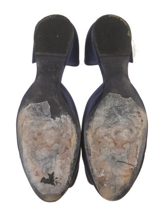 Roger Vivier Satin Crystal Embellishments D'Orsay Flats