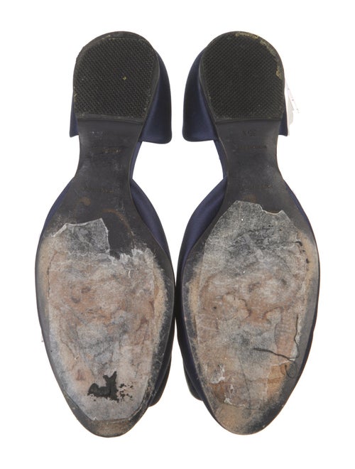 Roger Vivier Satin Crystal Embellishments D'Orsay Flats