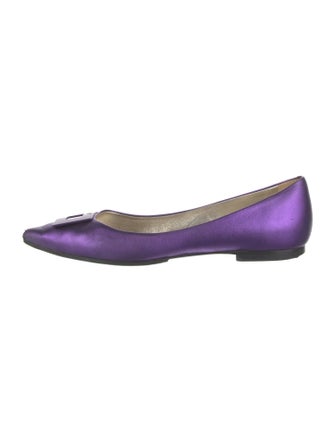 Roger Vivier Satin Ballet Flats